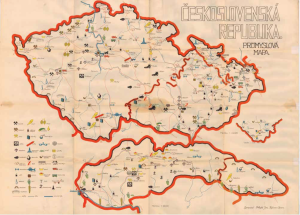 Obr. 5: Mapa ČESKOSLOVENSKÁ REPUBLIKA. PRŮMYSLOVÁ MAPA. (zmenšeno)