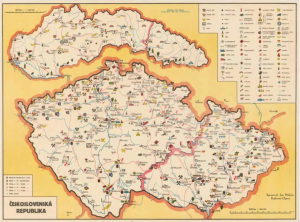 Obr. 10: Mapa ČESKOSLOVENSKÁ REPUBLIKA (zmenšeno)