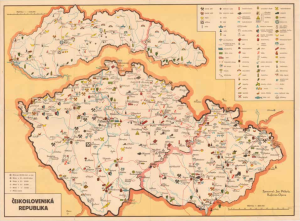 Obr. 11: Mapa ČESKOSLOVENSKÁ REPUBLIKA (zmenšeno)