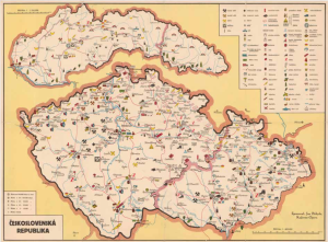 Obr. 12: Mapa ČESKOSLOVENSKÁ REPUBLIKA (zmenšeno)