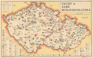 Obr. 13: Mapa ČECHY A ZEMĚ MORAVSKOSLEZSKÁ (zmenšeno)