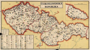 Obr. 15: Mapa ČESKOSLOVENSKÁ REPUBLIKA (zmenšeno)