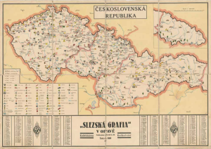 Obr. 16: Mapa ČESKOSLOVENSKÁ REPUBLIKA (zmenšeno)