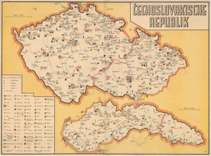 Obr. 18: Mapa ČECHOSLOVAKISCHE REPUBLIK (zmenšeno)